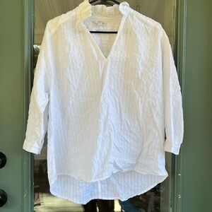 Crown & Ivy popover fit cotton blouse